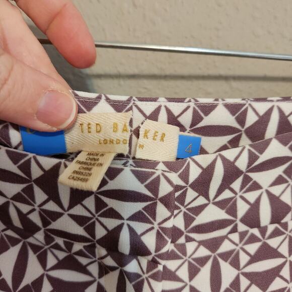 Ted Baker London Kalid Wide Leg Ankle Pants Size 4 - Picture 8 of 13